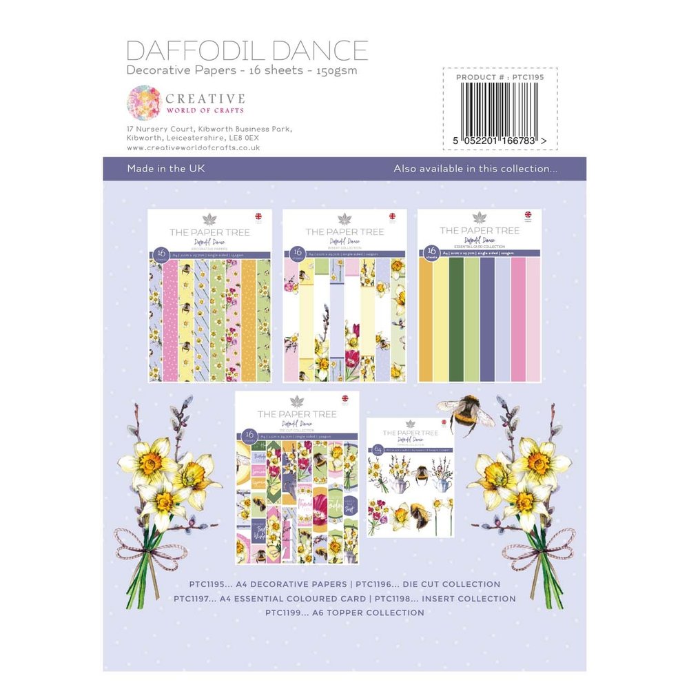 The Paper Tree Daffodil Dance A4 Decorative Papers (PTC1195) (OUTLET)