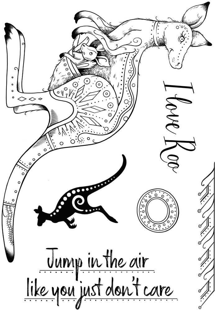 Pink Ink Designs I Love Roo A5 Clear Stamp (PI165) (OUTLET)
