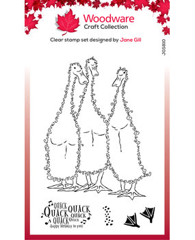 Woodware Fuzzie Friends Morris, James & Bill the Ducks Clear Stamp (JGS810) (OUTLET)