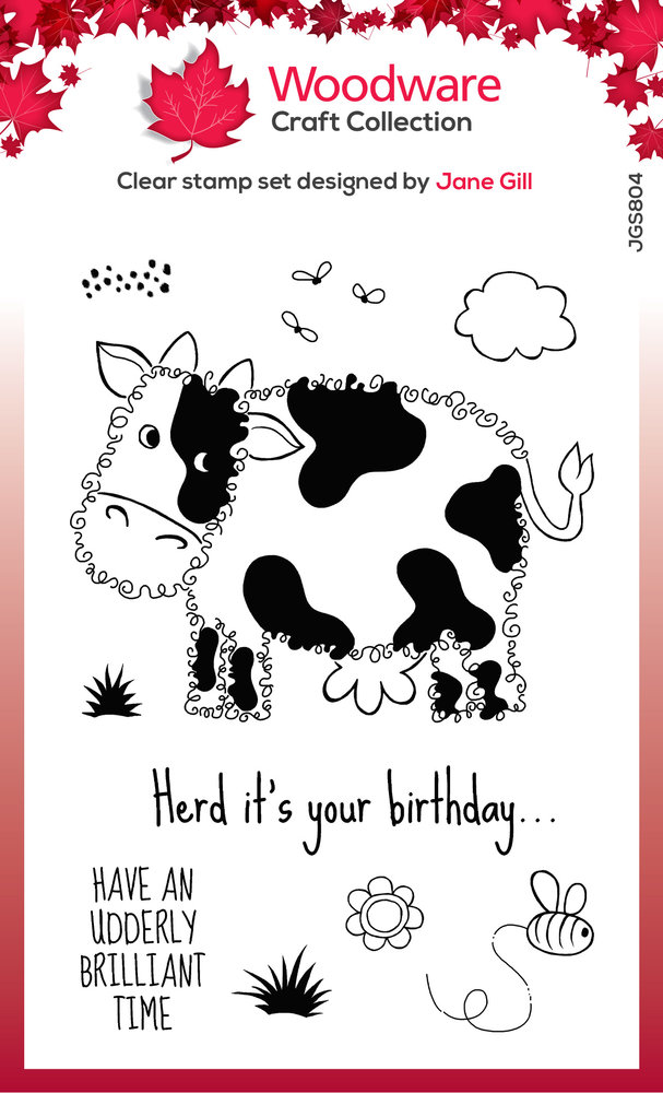 Woodware Fuzzie Friends Connie The Cow Clear Stamp (JGS804) (OUTLET) Woodware Fuzzie Friends Connie The Cow Clear Stamp (JGS804) (OUTLET)