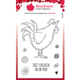 Woodware Fuzzie Friends Clara The Chicken Clear Stamp (JGS805) (OUTLET)