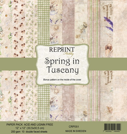 Reprint Spring in Tuscany 12x12 Inch Paper Pack (CRP051) (DISCONTINUED)