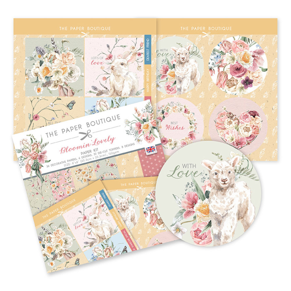 The Paper Boutique Bloomin Lovely 8x8 Inch Paper Kit (PB1765) (OUTLET)