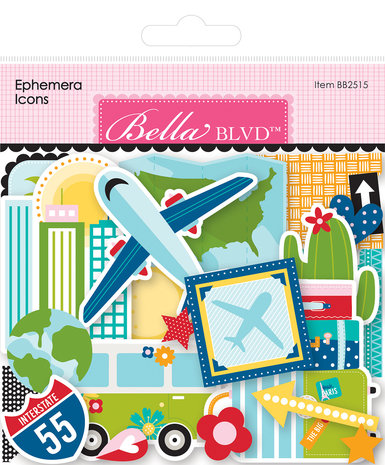 Bella BLVD Time To Travel Ephemera Icons (BB2515) (OUTLET)