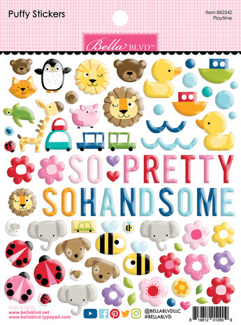 Bella BLVD Playtime Puffy Stickers (BB2542) (OUTLET)