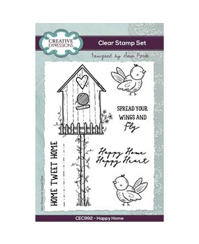 Creative Expressions Sam Poole Clear Stamp A6 Happy Home (CEC992) (OUTLET)