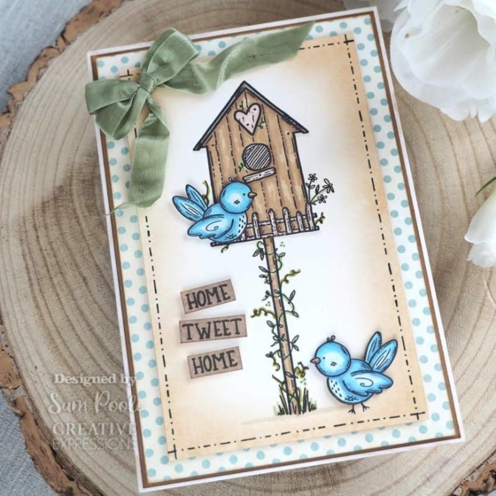 Creative Expressions Sam Poole Clear Stamp A6 Happy Home (CEC992) (OUTLET)
