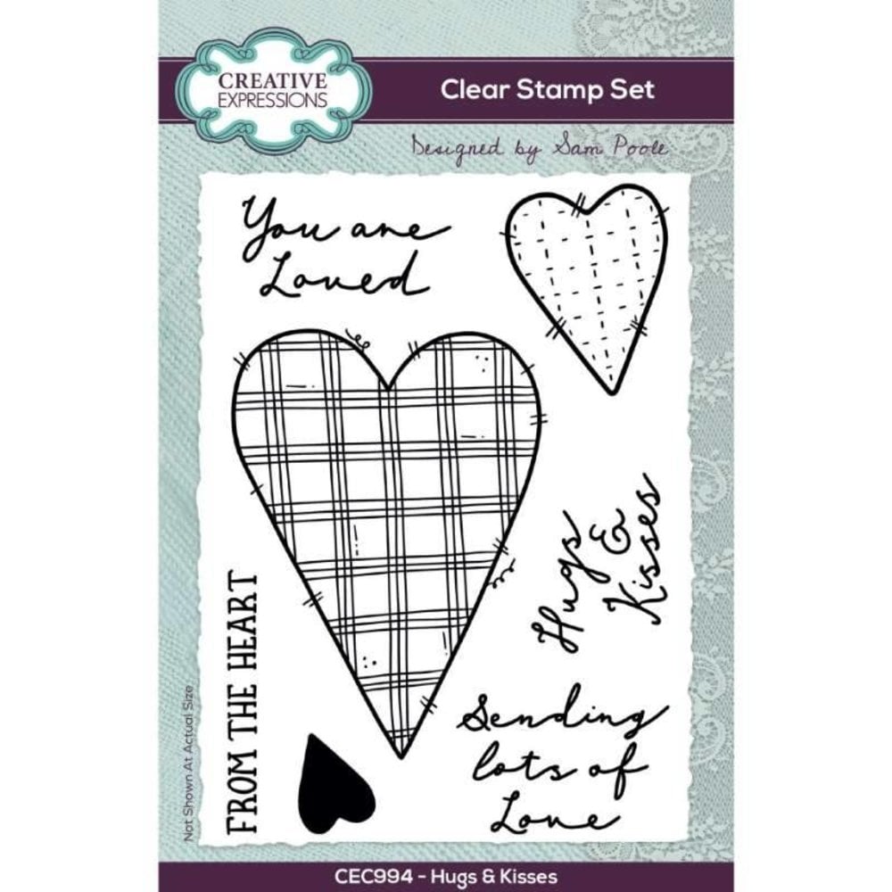 Creative Expressions Sam Poole Clear Stamp A6 Hugs & Kisses (CEC994) (OUTLET) Creative Expressions Sam Poole Clear Stamp A6 Hugs & Kisses (CEC994) (OUTLET)