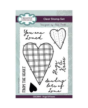 Creative Expressions Sam Poole Clear Stamp A6 Hugs & Kisses (CEC994) (OUTLET)