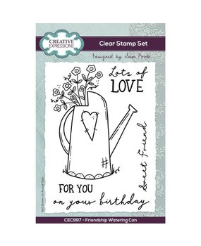 Creative Expressions Sam Poole Clear Stamp A6 Friendship Watering Can (CEC997) (OUTLET)