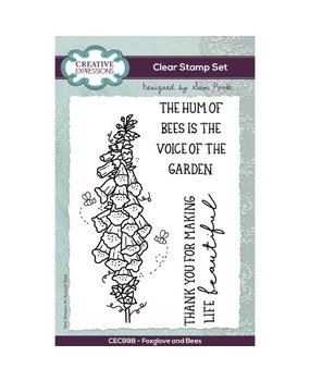 Creative Expressions Sam Poole Clear Stamp A6 Foxglove and Bees (CEC998) (OUTLET)