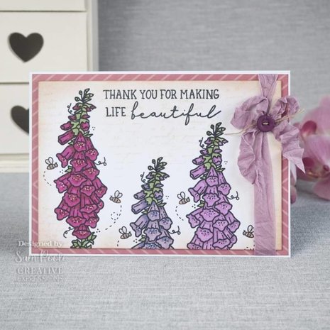 Creative Expressions Sam Poole Clear Stamp A6 Foxglove and Bees (CEC998) (OUTLET) Creative Expressions Sam Poole Clear Stamp A6 Foxglove and Bees (CEC998) (OUTLET)