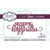 Creative Expressions Sue Wilson Craft Die Mini Expressions Sending Lots Of Happiness (CEDME110) (OUTLET)