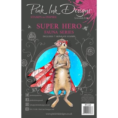 Pink Ink Designs Super Hero A5 Clear Stamps (PI169) (OUTLET)