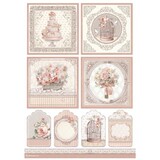 Stamperia Rice Paper A4 You and Me Cards (6pcs) (DFSA4694) (DISCONTINUED)