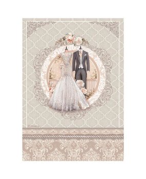 Stamperia Rice Paper A4 You and Me Wedding Dress (DFSA4695) (DISCONTINUED)