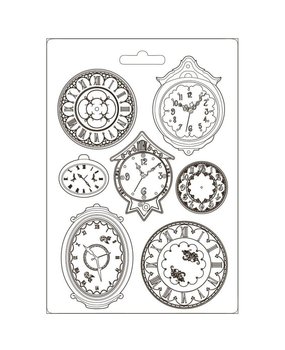 Stamperia Soft Mould A4 Garden of Promises Clocks (K3PTA4536) (DISCONTINUED)