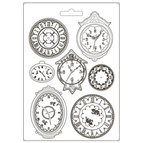 Stamperia Soft Mould A4 Garden of Promises Clocks (K3PTA4536) (DISCONTINUED) Stamperia Soft Mould A4 Garden of Promises Clocks (K3PTA4536) (DISCONTINUED)