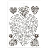 Stamperia Soft Mould A5 You and Me Hearts (K3PTA45622) (DISCONTINUED)