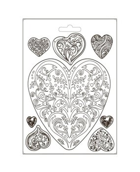 Stamperia Soft Mould A5 You and Me Hearts (K3PTA45622) (DISCONTINUED)