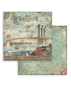 Stamperia Sir Vagabond Aviator Brooklyn 12x12 Inch Paper Sheets (10pcs) (SBB880) (DISCONTINUED)