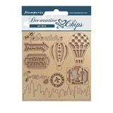 Stamperia Decorative Chips Sir Vagabond Aviator Travel (SCB133) (DISCONTINUED)