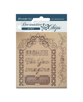 Stamperia Decorative Chips Garden of Promises Promise for You (SCB135) (DISCONTINUED)