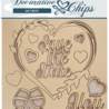 Stamperia Decorative Chips You and Me Save the Date (SCB136) (DISCONTINUED)
