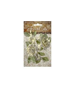 Stamperia Rose Ivory Paper Flowers (SF148) (OUTLET)