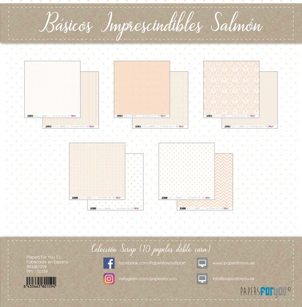 Papers For You Basicos Imprescindibles Salmon Scrap Paper Pack (10pcs) (PFY-10159) (DISCONTINUED) Papers For You Basicos Imprescindibles Salmon Scrap Paper Pack (10pcs) (PFY-10159) (DISCONTINUED)