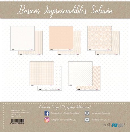 Papers For You Basicos Imprescindibles Salmon Scrap Paper Pack (10pcs) (PFY-10159) (DISCONTINUED) Papers For You Basicos Imprescindibles Salmon Scrap Paper Pack (10pcs) (PFY-10159) (DISCONTINUED)