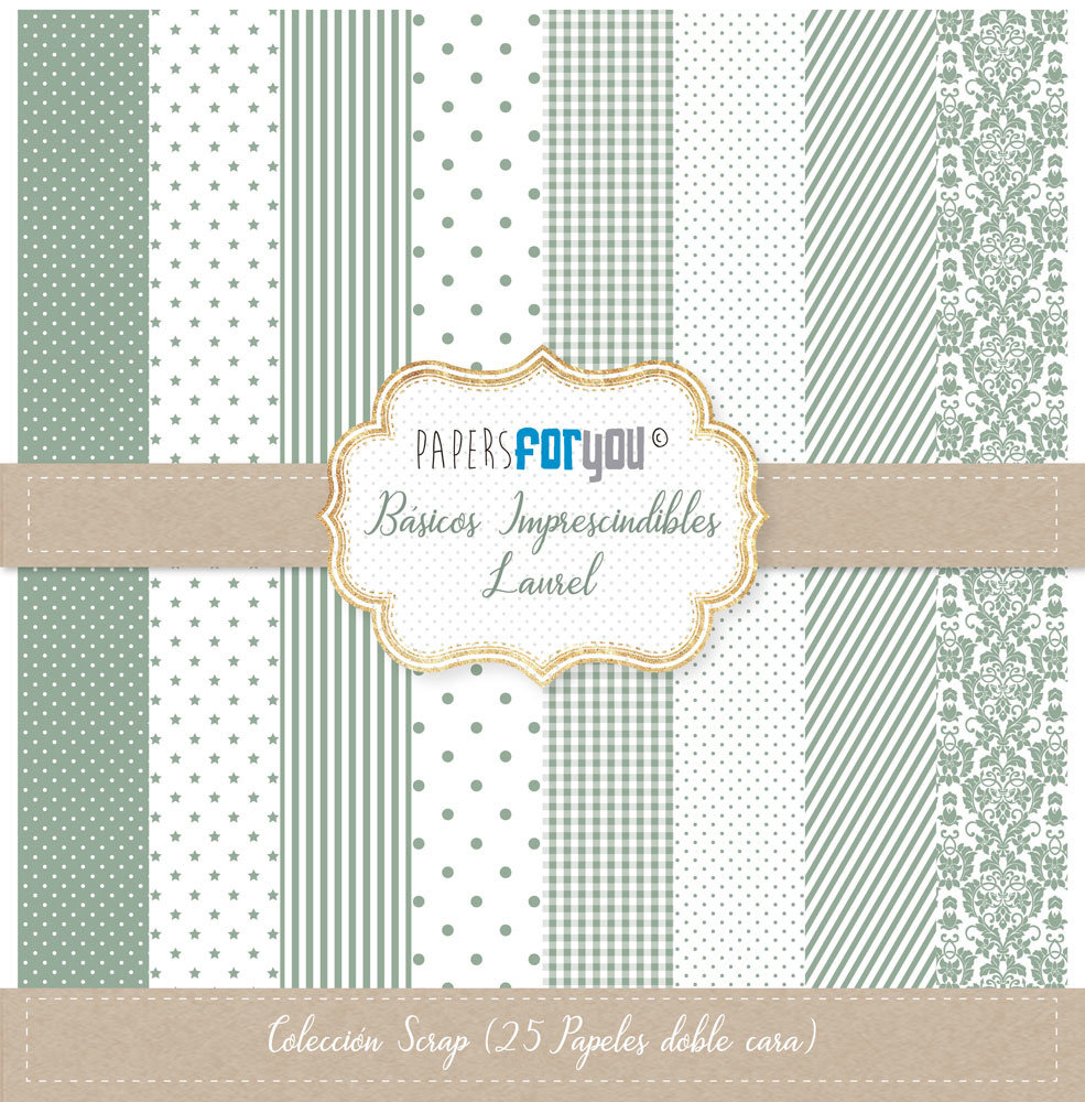 Papers For You Basicos Imprescindibles Laurel Mini Scrap Paper Pack (25pcs) (PFY-10165) (DISCONTINUED) Papers For You Basicos Imprescindibles Laurel Mini Scrap Paper Pack (25pcs) (PFY-10165) (DISCONTINUED)