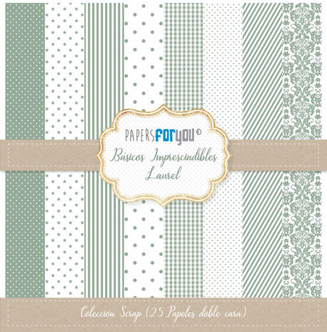Papers For You Basicos Imprescindibles Laurel Mini Scrap Paper Pack (25pcs) (PFY-10165) (DISCONTINUED) Papers For You Basicos Imprescindibles Laurel Mini Scrap Paper Pack (25pcs) (PFY-10165) (DISCONTINUED)