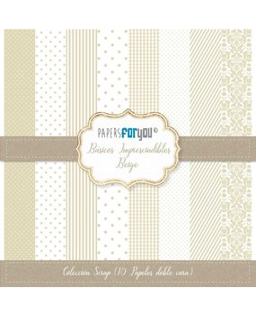 Papers For You Basicos Imprescindibles Beige Scrap Paper Pack (10pcs) (PFY-10144) (DISCONTINUED) Papers For You Basicos Imprescindibles Beige Scrap Paper Pack (10pcs) (PFY-10144) (DISCONTINUED)