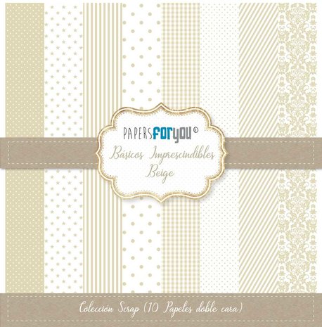 Papers For You Basicos Imprescindibles Beige Scrap Paper Pack (10pcs) (PFY-10144) (DISCONTINUED) Papers For You Basicos Imprescindibles Beige Scrap Paper Pack (10pcs) (PFY-10144) (DISCONTINUED)