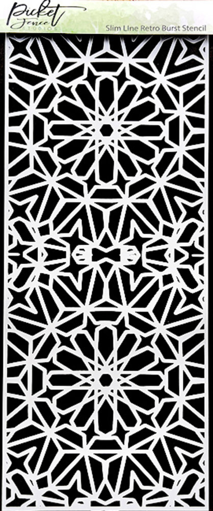 Picket Fence Studios Slim Line Retro Burst 4x10 Inch Stencil (SC-302) (OUTLET) Picket Fence Studios Slim Line Retro Burst 4x10 Inch Stencil (SC-302) (OUTLET)