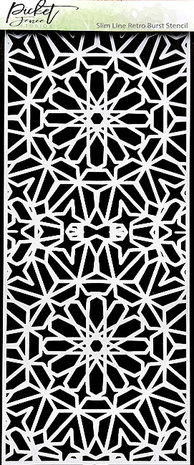 Picket Fence Studios Slim Line Retro Burst 4x10 Inch Stencil (SC-302) (OUTLET) Picket Fence Studios Slim Line Retro Burst 4x10 Inch Stencil (SC-302) (OUTLET)