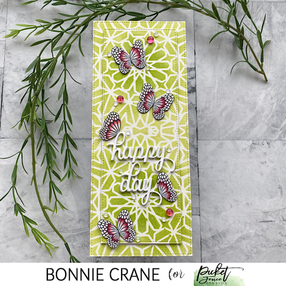 Picket Fence Studios Slim Line Retro Burst 4x10 Inch Stencil (SC-302) (OUTLET) Picket Fence Studios Slim Line Retro Burst 4x10 Inch Stencil (SC-302) (OUTLET)