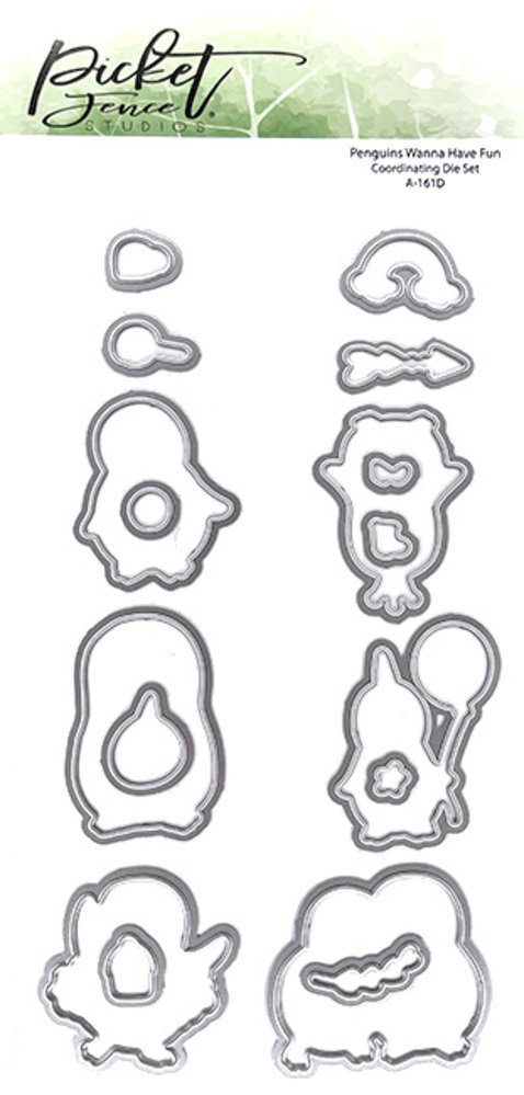 Picket Fence Studios Penguins Wanna Have Fun 4x8 Inch Metal Dies (A-161D) (OUTLET) Picket Fence Studios Penguins Wanna Have Fun 4x8 Inch Metal Dies (A-161D) (OUTLET)