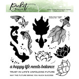 Picket Fence Studios Graceful Koi 6x6 Inch Clear Stamps (A-157) (OUTLET)