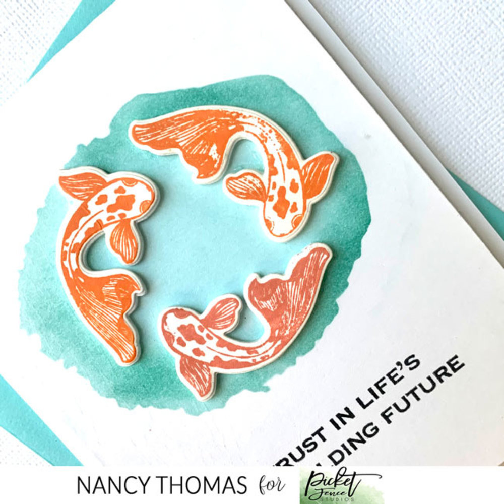 Picket Fence Studios Graceful Koi 6x6 Inch Metal Dies (A-157D) (OUTLET) Picket Fence Studios Graceful Koi 6x6 Inch Metal Dies (A-157D) (OUTLET)