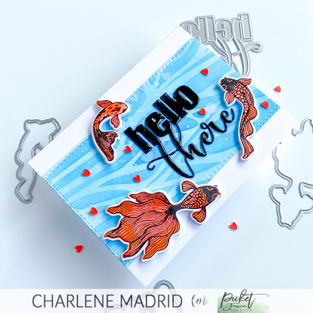 Picket Fence Studios Graceful Koi 6x6 Inch Metal Dies (A-157D) (OUTLET) Picket Fence Studios Graceful Koi 6x6 Inch Metal Dies (A-157D) (OUTLET)