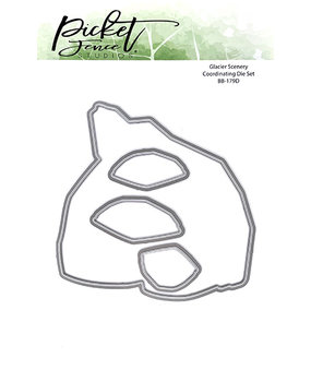 Picket Fence Studios Glacier Scenery 4x4 Inch Metal Dies (BB-179D) (OUTLET)