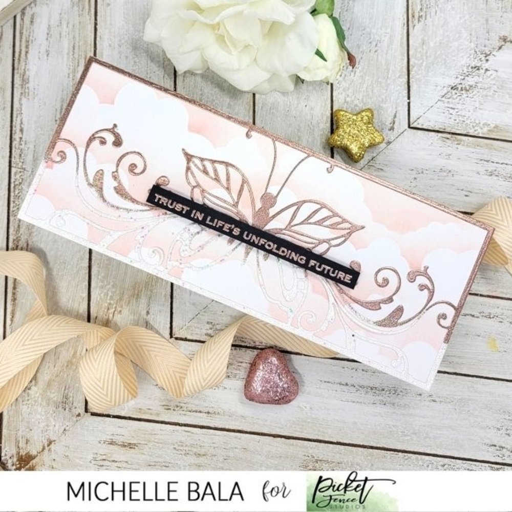 Picket Fence Studios Slim Line Hopes and Dreams Butterfly 4x10 Inch Cover Plate Dies (SDCS-138) (OUTLET) Picket Fence Studios Slim Line Hopes and Dreams Butterfly 4x10 Inch Cover Plate Dies (SDCS-138) (OUTLET)