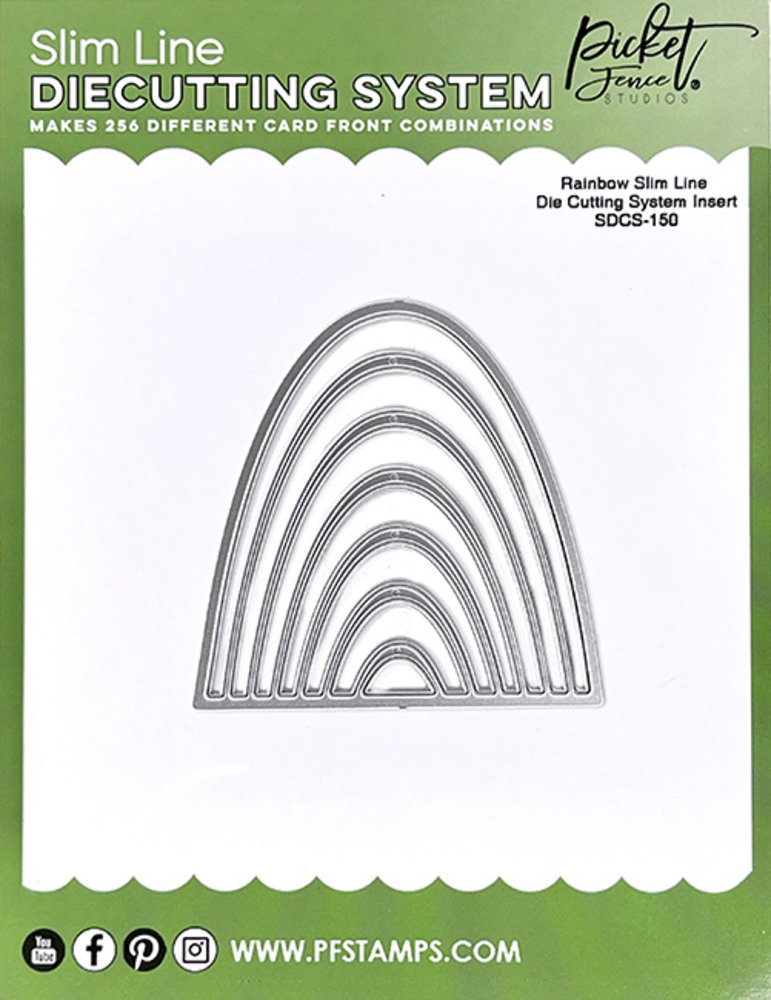 Picket Fence Studios Rainbow Slim Line 4x4 Inch Die Cutting System Insert (SDCS-150) (OUTLET) Picket Fence Studios Rainbow Slim Line 4x4 Inch Die Cutting System Insert (SDCS-150) (OUTLET)