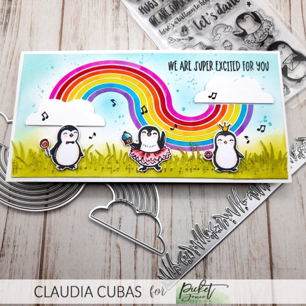 Picket Fence Studios Slim Line Curvy Rainbow 4x10 Inch Dies (SDCS-149) (OUTLET) Picket Fence Studios Slim Line Curvy Rainbow 4x10 Inch Dies (SDCS-149) (OUTLET)