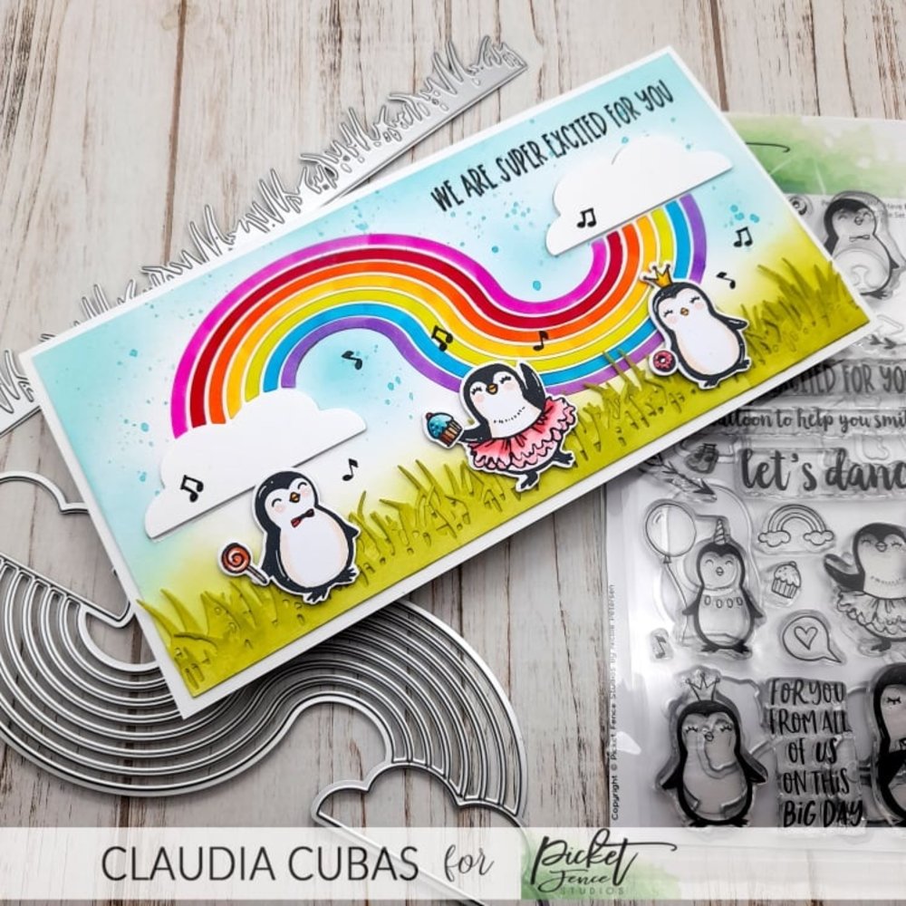 Picket Fence Studios Slim Line Curvy Rainbow 4x10 Inch Dies (SDCS-149) (OUTLET) Picket Fence Studios Slim Line Curvy Rainbow 4x10 Inch Dies (SDCS-149) (OUTLET)