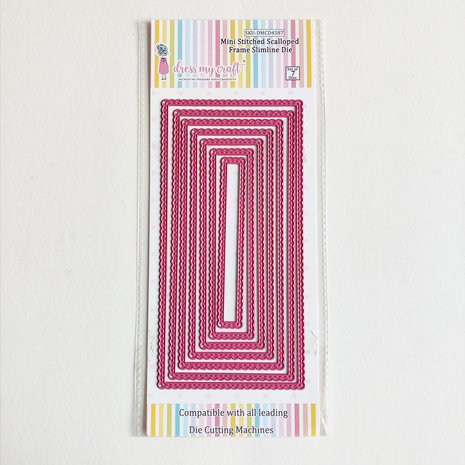 Dress My Craft Cutting Die Slimline Mini Stitched Scalloped Frame (DMCD4587) (OUTLET) Dress My Craft Cutting Die Slimline Mini Stitched Scalloped Frame (DMCD4587) (OUTLET)