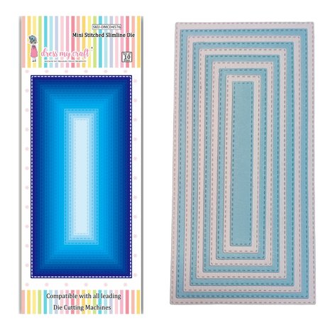 Dress My Craft Cutting Die Slimline Mini Stitched (DMCD4576) (OUTLET) Dress My Craft Cutting Die Slimline Mini Stitched (DMCD4576) (OUTLET)