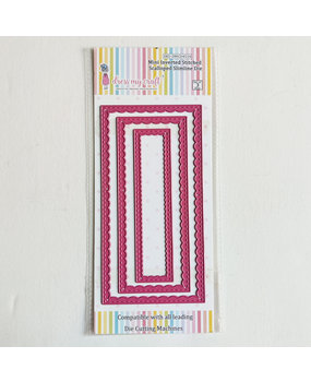 Dress My Craft Cutting Die Slimline Mini Inverted Stitched Scalloped (DMCD4554) (OUTLET)